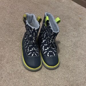 See Kai Run Navy and Lime Kids Boots